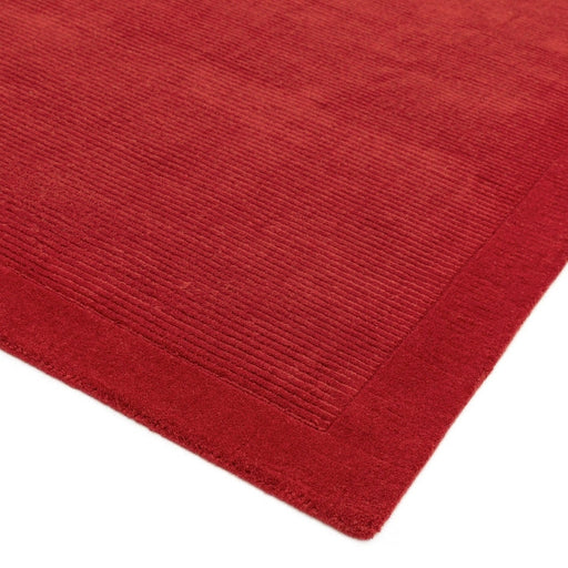 YORK Modern Plain Textured SUNTLE CANTBED Stripe Contrast Border liso Border Wool Wool Poppy Runner