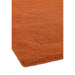 York Modern Plain Textured Subtle Ribbed Stripe Contrast Smooth Border Hand-Woven Wool Terracotta Runner