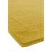 York Modern Plain Textured Subtle Ribbed Stripe Contrast Smooth Border Hand-Woven Wool Yellow Rug