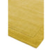 York Modern Plain Textured Subtle Ribbed Stripe Contrast Smooth Border Hand-Woven Wool Yellow Rug