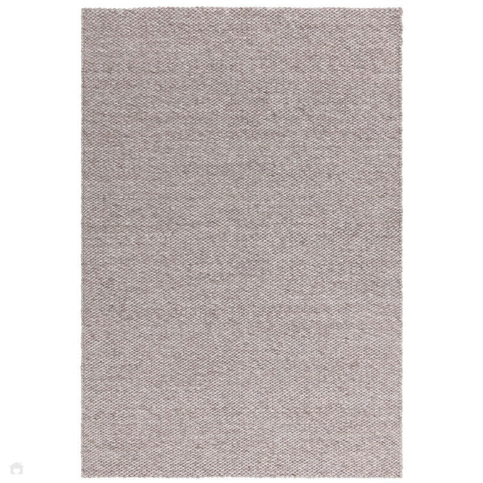 Zander Modern Plain Hand-Woven Heavy-Weight Chunky Textured Weave Space-Dyed Wool Mix Flatweave Charcoal Grey Rug