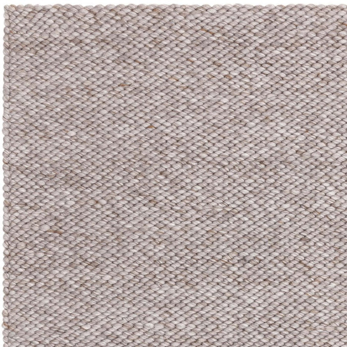 Zander Modern Plain Hand-Woven Heavy-Weight Chunky Textured Weave Space-Dyed Wool Mix Flatweave Charcoal Grey Rug