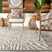 Zebra Pattern Indoor Outdoor Area Rug 120x180 cm Grey