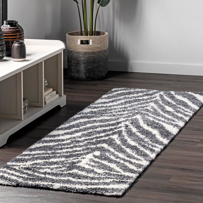 Zebra Print Area Rug 160x230 cm