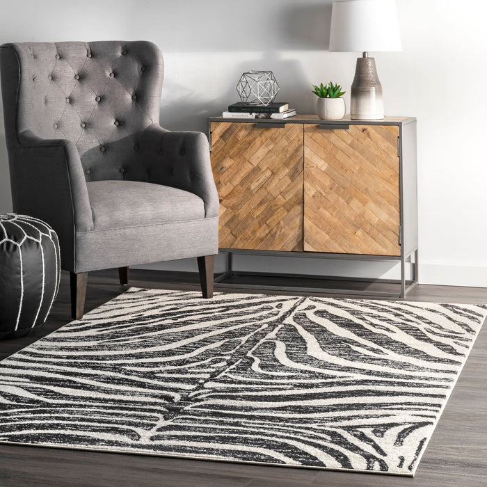 Zebra Print Area Rug 50x80 Centimeters