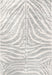 Zebra Print Area Rug Grey 120x180 cm