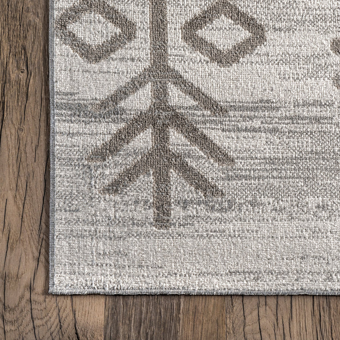 Ziomara Machine Washable Grey Area Rug