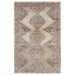 Zola Lisar Traditional Persian Vintage Distressed Ombre Hi-Low Textured Beige/Blue/Silver/Natural Rug