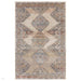 Zola Lisar Traditional Persian Vintage Distressed Ombre Hi-Low Textured Beige/Blue/Silver/Natural Rug