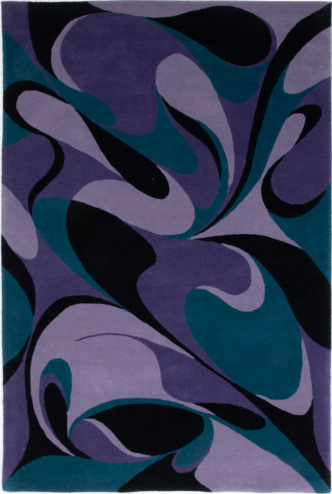 i2K Retro Purple Green Rug